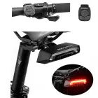 Rockbros LKWD-R1 Rear Bike Light with Laser and Remote Control + Micro USB - USB-A Cable - Black Foto 1