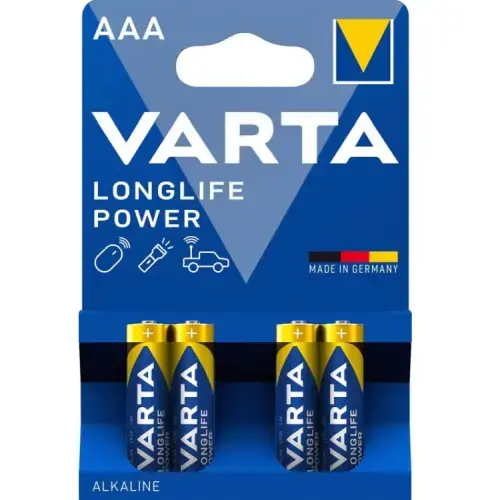 Varta LR03-4BB Longlife Power 4903 AAA (LR03) БЛИСТЕРНАЯ УПАКОВКА 4ШТ.