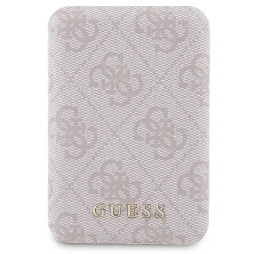 Zestaw Guess GUBPM5P15S4GEMGP iPhone 15 6.1" hardcase + Powerbank 5000mAh MagSafe różowy|pink 4G Metal Logo Foto 8