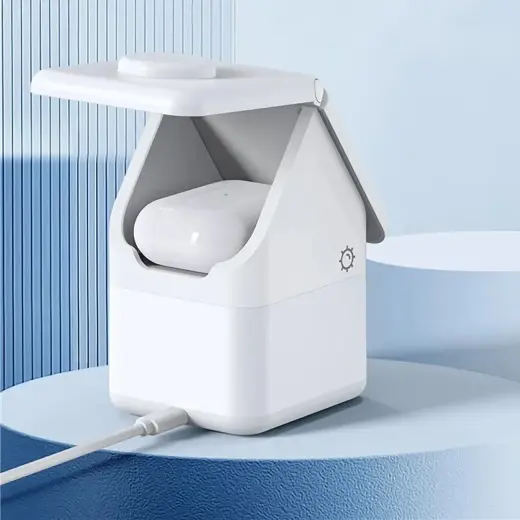 Duzzona W20 15W 4in1 inductive charger for iPhone | AirPods | Apple Watch with night lamp - white Фото num