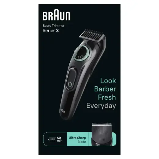 Braun Hair Clipper BT3421 Beardtrimmer black Schwarz (447917) Фото num