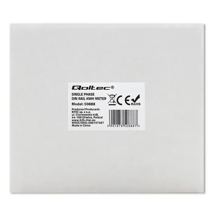 Qoltec Single-phase electronic meter | Energy consumption meter | 230V | LCD Foto 11