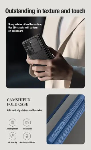 Nillkin CamShield Fold Case for Samsung Galaxy Z Fold 5 with additional stylus holder - black Foto 7
