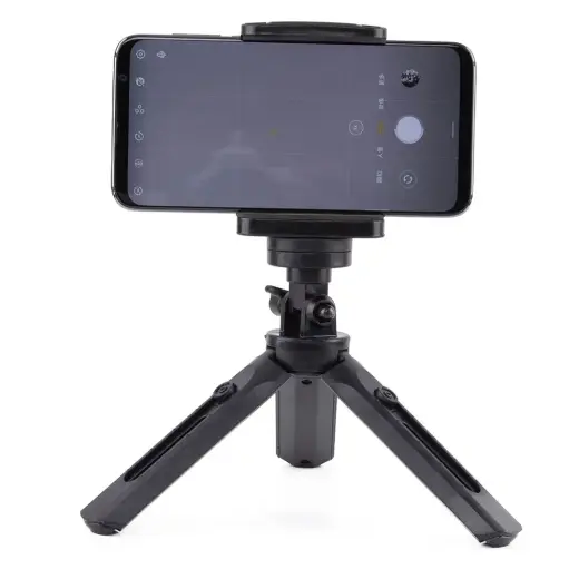 Mini statīvs ar tālruņa turētāju, selfiju nūjiņas kameras GoPro turētājs melns Foto 6