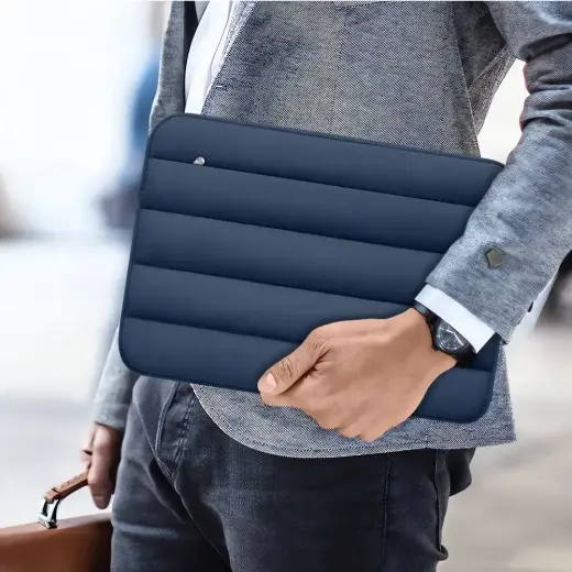 Tech-Protett Fluffy Laptop Bag 13-14 - Navy Blue Photo