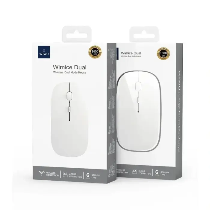 WiWU - Wireless Mouse WiMiCE Dual Mode WM101 Pro - white Фото num