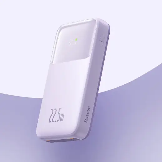 Baseus Comet Series powerbank with display 20000mAh 22.5W - purple + USB-A | USB-C cable Foto 9