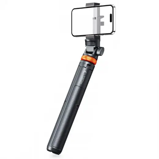 Tech-Protect L03S Bluetooth selfie stick with remote control, tripod up to 148cm and 180 head - white Photo