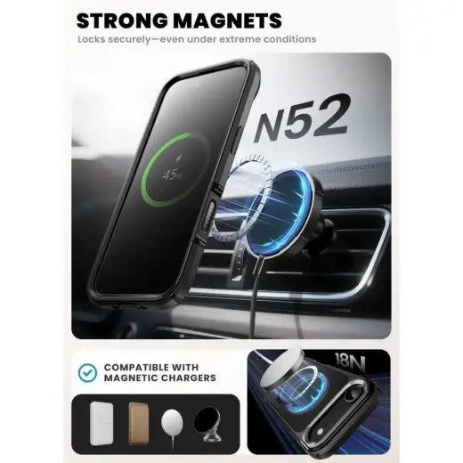 SUPCASE IBLSN ARES FLIP MAG MAGSAFE IPHONE 17 AIR BLACK Foto 6