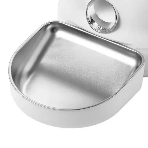 Automatic Pet Feeder with metal bowl Dogness (white) Фото num