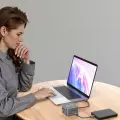 Hub USB-C 12 in 1 Wozinsky WHBC09Y8S multifunctional, with wireless charging function, aluminum, with 15 cm cable - gray Photo
