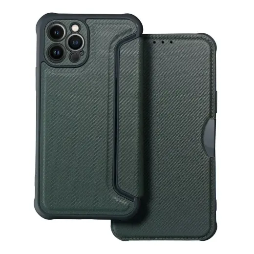 Fusion Razor book type phone case for Redmi 12C green