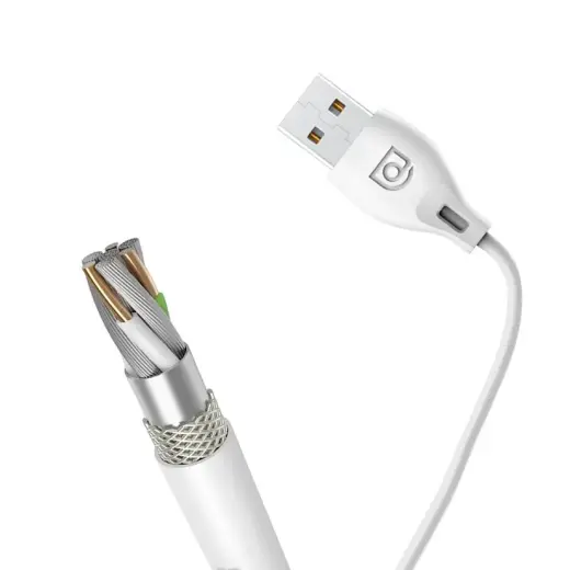 Dudao micro USB data charging cable 2.4A 1m white (L4M 1m white) Photo