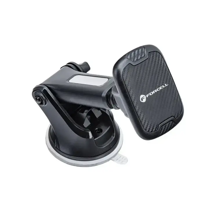 Magnetic car phone holder Forcell F-Grip Carbon H-CT327 windshield / dashboard black Photo
