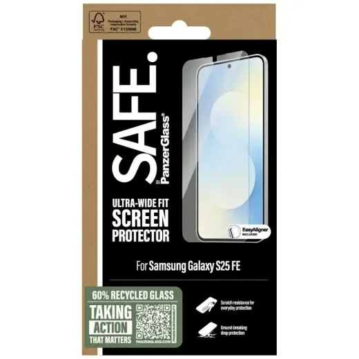 Szkło hartowane SAFE by PanzerGlass       Ultra-Wide Fit do Samsung Galaxy S25 FE Photo