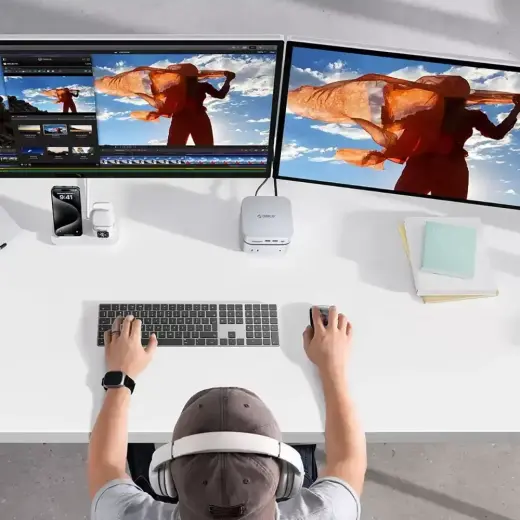 Orico MiniLink 9-in-1 Docking Station with Hard Drive Bay - Silver Foto 10