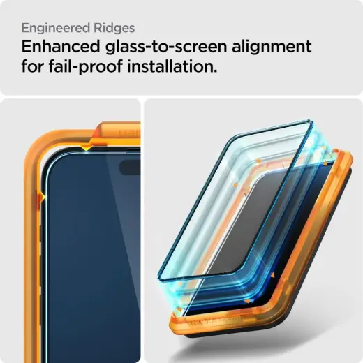 SPIGEN ALM GLASS FC 2-PACK IPHONE 15 PRO ЧЕРНОЕ ЗАКАЛЕННОЕ СТЕКЛО Фото num