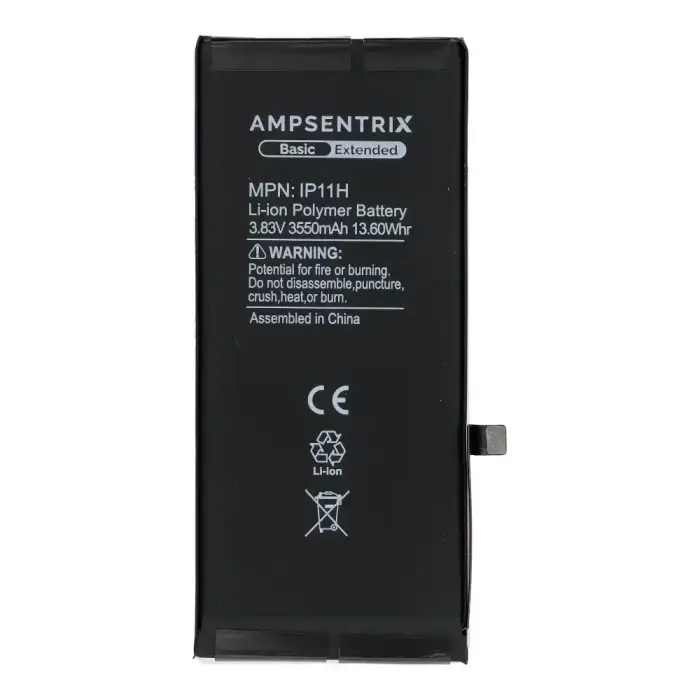  AmpSentrix Basic battery for iPhone 11 (high capacity 3550 mAh) Фото num
