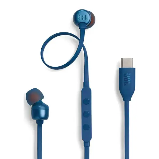 JBL Tune 310C In-Ear USB-C Headphones Blue Foto 4