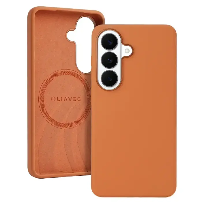 Liavec Silky phone case with MagSafe support for Samsung Galaxy S26+ (S947) orange