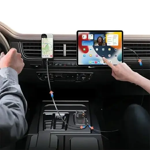 Зарядка для автомобиля USAMS C41 CC220 | 30W | PD | USB-C | с USB-C кабелем в комплекте | черный Фото num