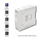 Qoltec DIN rail power supply | 10W | 24V | 0.42A | White | Slim Foto 4
