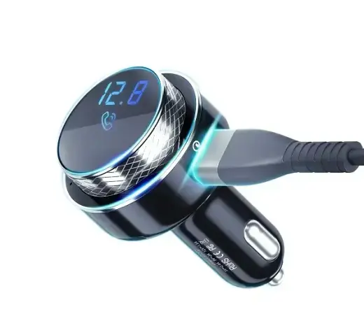 3MK HyperCar Charger FM Transmitter + Car Charger - 2xUSB-A + 1 TF Card Reader + Bluetooth Фото num