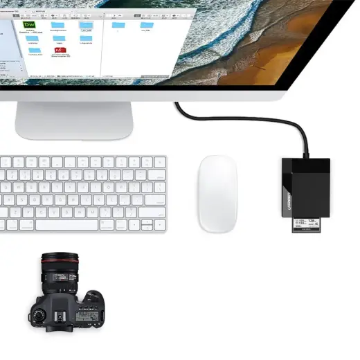 Ugreen USB 3.0 SD | micro SD | CF | MS karšu lasītājs melns (CR125 30333) Foto 7