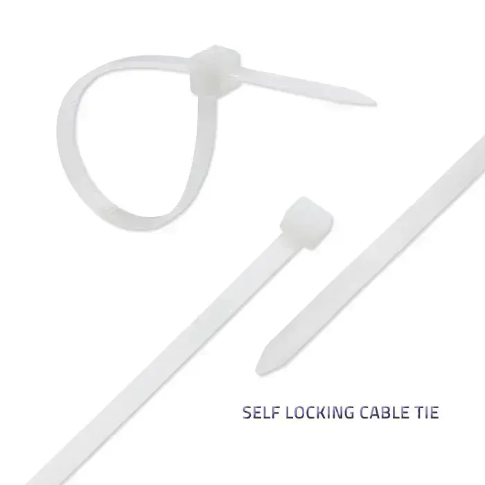 Qoltec Self-locking cable tie | 4.8*160 mm | 100 pcs. | Nylon66 | UV | White Foto 8