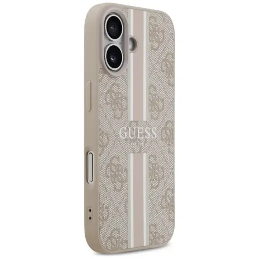 Case Guess 4G Printed Stripes MagSafe for iPhone 17 pink Фото num