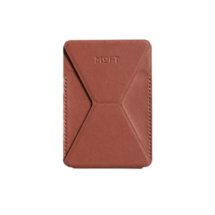 Moft Movas Self-Adhesive Wallet and Phone Stand brown