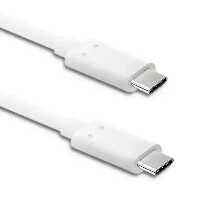 Qoltec data transfer and charging cable | USB-C to USB-C | 1m | white