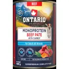 Konservi suņiem - Ontario Adult Monoprotein Beef Pate with Carrots 400g Foto 2