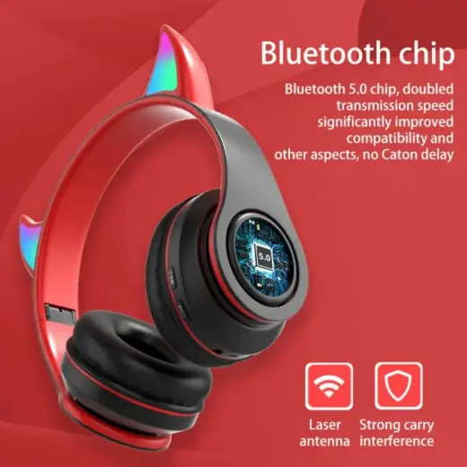 Беспроводные наушники Goodbuy Devil для детей | bluetooth 5.0 | черный Фото num