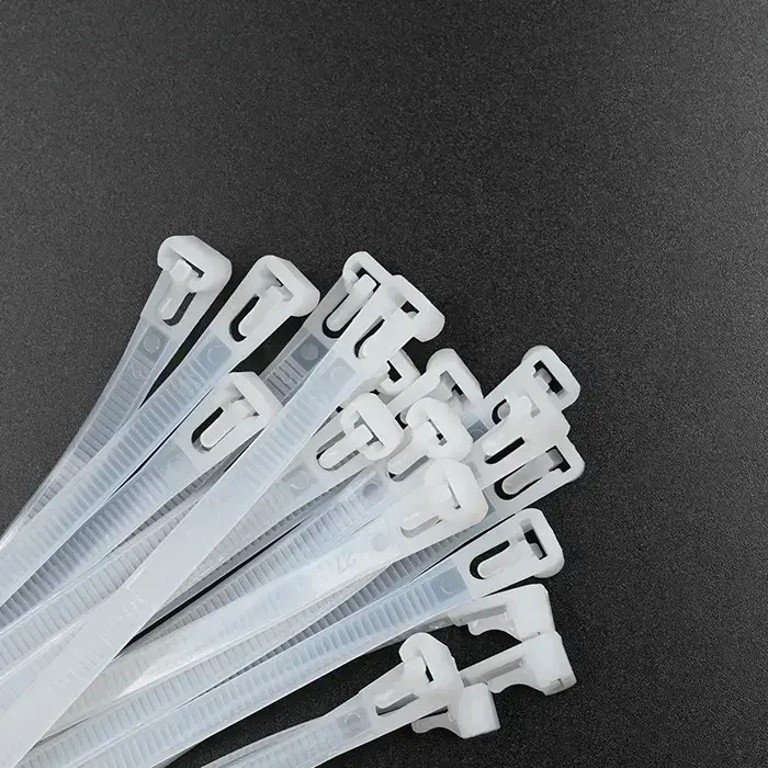 Qoltec Reusable Self-locking cable tie | 4.8*200 mm | Nylon UV | White Foto 5