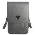 Guess PU Saffiano Triangle Logo Phone Bag Grey — Фото 2