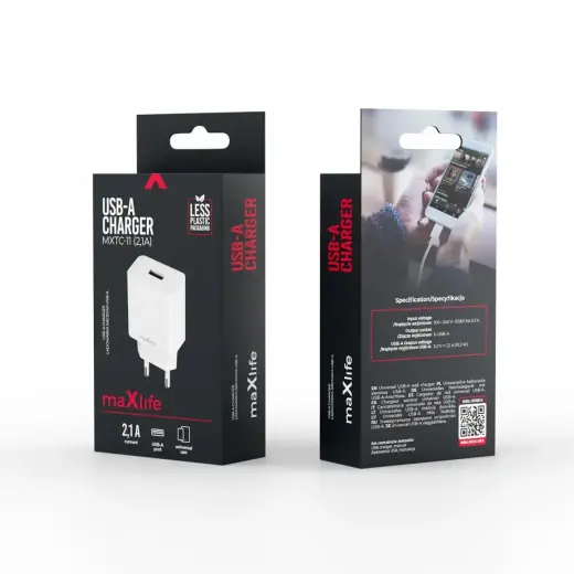 Maxlife MXTC-11 charger 1x USB-A 2,1A black Фото num