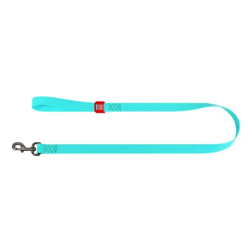 WAUDOG waterproof luminescent dog leash 25mm wide, 183 cm long turquoise Фото num