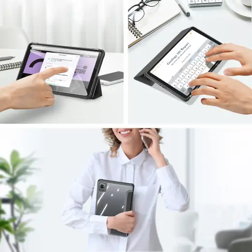 Dux Ducis Toby Armored Flip Smart Case for Realme Pad Mini black Фото num