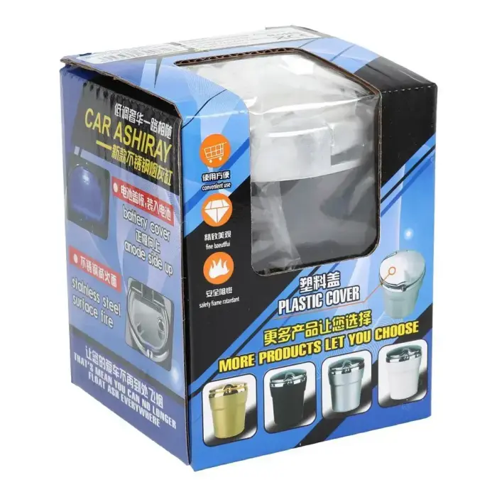 Car ashtray CHROM black Foto 3