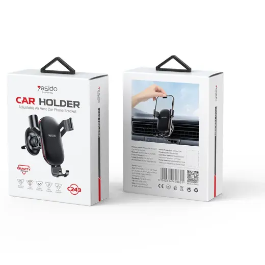 Yesido Gravity car holder C243 to air vent black Foto 7