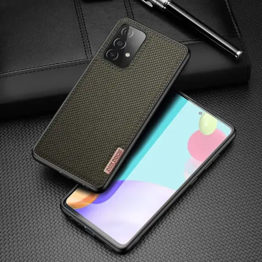 Dux Ducis Fino case covered with nylon material for Samsung Galaxy A72 4G green Photo