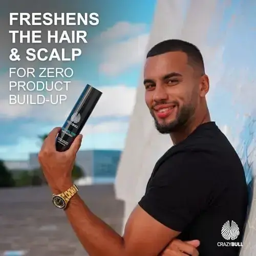 Crazy Bull Hair Tonic for Men - Cooling Hair Growth Spray with Castor Oil & Menthol - Hydrating Anti Frizz Heat Protection Spray for Oily & Dry Scalp  Foto 4