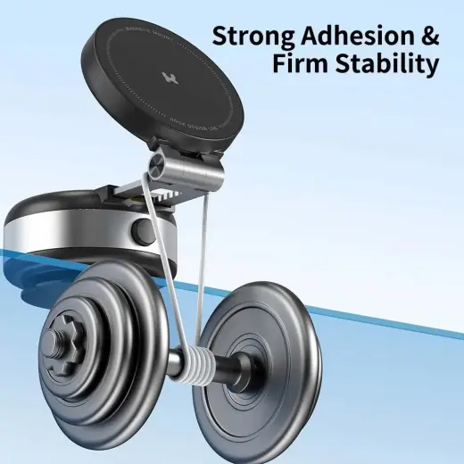 Rock Car holder Q16 electric vacuum magnetic black Foto 5