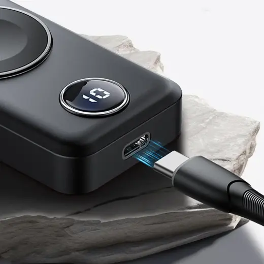 Joyroom JR-WQW01 ārējais akumulators (powerbank) | 2000 mAh | 3W | USB-C, Bezvadu, Apple Watch | melns Foto 12