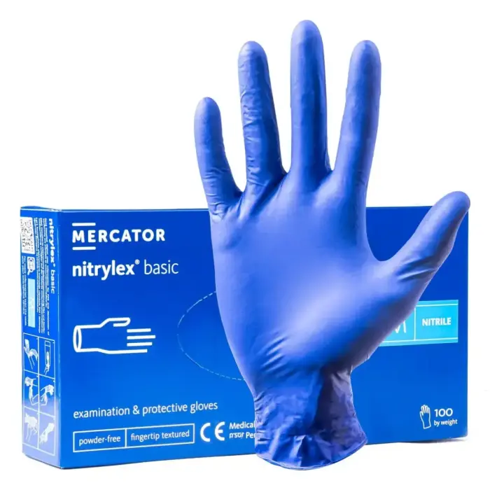 Nitrile protective gloves Nitrylex Basic size M 100 pcs