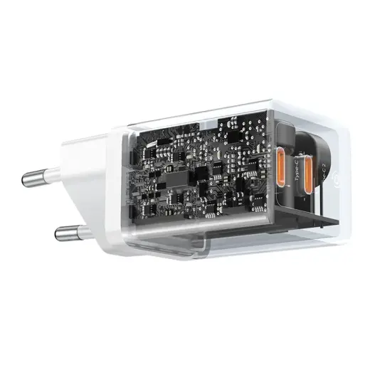 Baseus GaN5 Pro 40W 2xUSB-C Wall Charger - White Foto 6