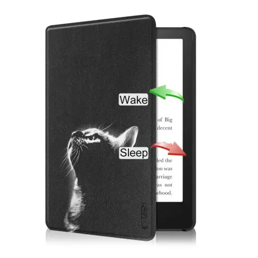 TECH-PROTECT SMARTCASE KINDLE PAPERWHITE VI | 6 | COLORSOFT | SIGNATURE EDITION BLACK CAT Foto 2