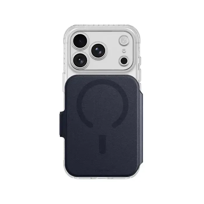 AmazingThing Titan Pro Lens Flip Set with Wallet phone case with MagSafe support for iPhone 18 Pro Max navy