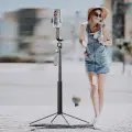 Wozinsky WST-360YS Selfie Stick with Tripod Function with 360Â° AI Auto Face Tracking Gesture Control - Black Фото num